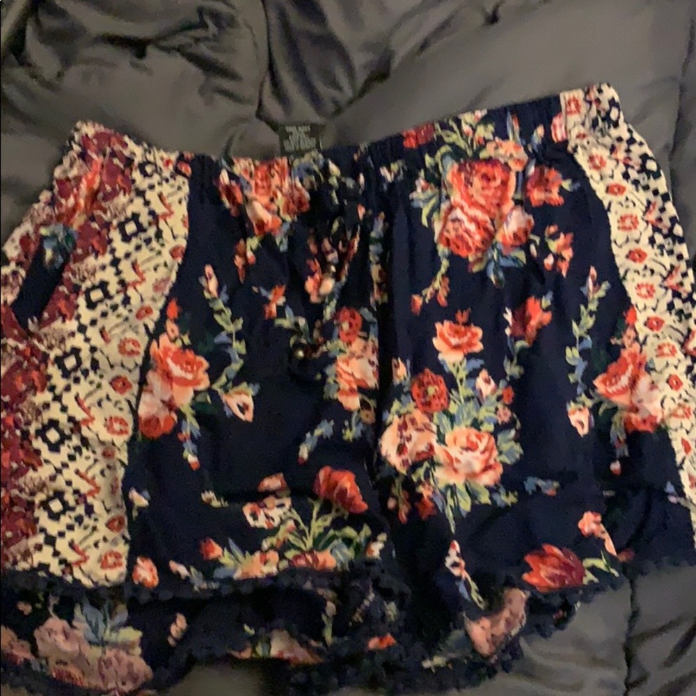Colorful fabric shorts.